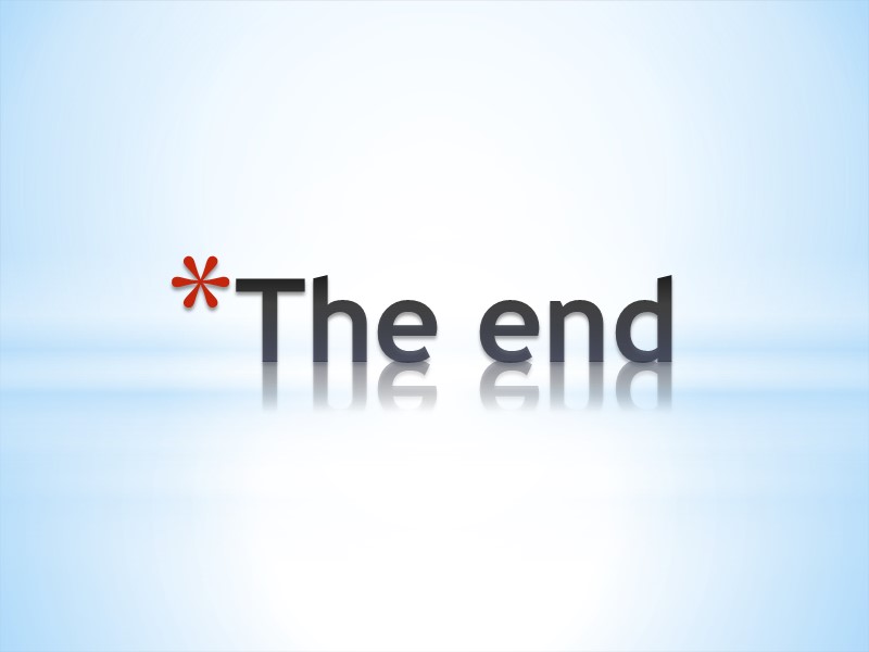 The end